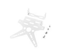 Portamatriculas Moto Soporte para Matrícula De Motocross Montaje Universal para Motocicleta Cubierta Placa Número Registro Ajustada Aleación Aluminio Matricula Motos Soporte(Silver)