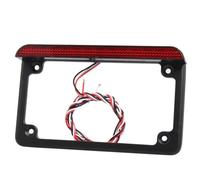 Portamatriculas Moto Soporte para Matrícula Rectangular Motocicleta LED 6"