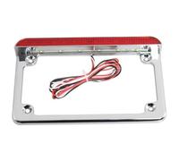 Portamatriculas Moto Soporte para Matrícula Rectangular Motocicleta LED 6"