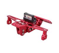 Portamatriculas Moto Soporte para Matrícula Trasera De Motocicleta Universal con Luz Señal Giro para Led Matricula Motos Soporte(Red)