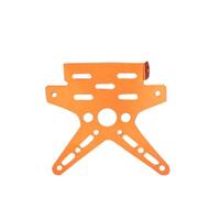Portamatriculas Moto Soporte Universal para Matrícula De Motocicleta, Aleación De Aluminio, Soporte De Montaje Placa De Registro Ajustados Soporte matrícula(Orange)