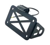 Portamatriculas Moto Soporte Universal para Número De Registro De Motocicleta con Lámpara Trasera, 1 Juego De Luz LED De Matrícula De Montaje Lateral Soporte matrícula