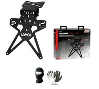 Portamatrículas para moto Aero-X altura e inclinación ajustables compatible con Montesa Cota Repsol 250 casquillo subcodón de aleación de aluminio regulación intermitentes y predisposición luz de