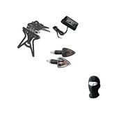 Portamatrículas para moto universal, kit homologado + 2 intermitentes + luz para matrícula Lampa Ducati Monster 620 Dark SD 2003-2005