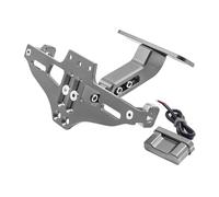 Portamatrículas para NMAX 155/125 para XT660 /R/X/Z para Motocicleta TENERE Soporte para Matrícula De Ángulo Ajustable con Luz LED Eliminador de Guardabarros(Titanium)