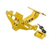 Portamatrículas para XT660 /R/X/Z para TENERE Kit De Eliminadores De Guardabarros Trasero Soporte Matrícula Luz LED De Intermitente Eliminador de Guardabarros(Yellow)