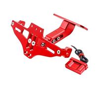 Portamatrículas para XT660 /R/X/Z para TENERE Kit De Eliminadores De Guardabarros Trasero Soporte Matrícula Luz LED De Intermitente Eliminador de Guardabarros(Red)