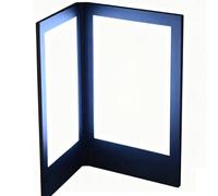 Portamenú Iluminado LED A5, Soporte de Menú Retroiluminado Recargable USB, Carpeta de Menú Vista Clara de Página Simple/Doble con Ribete de Cuero, para Restaurante, Bar, Café, Hotel 2Sheets+2Sides