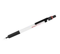 Portaminas rOtring 500 | Mina HB de 0,5 mm | Cuerpo hexagonal de plástico blanco con empuñadura metalizada antideslizante y texturizado