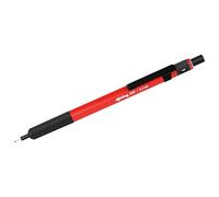 Portaminas rOtring 500 | Mina HB de 0,5 mm | Cuerpo hexagonal de plástico rojo con empuñadura metalizada antideslizante y texturizado