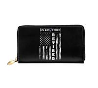 Portamonedas Bandera Estadounidense Retirada De La Fuerza Aérea De EE. UU. Bolso Embrague Hermosamente Bolso Retro De Mujer Retro Bolso Dinero para Damas, Niña, Adolescente