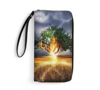 Portamonedas Destello De Trueno Monedas Tarjetero Muchas Ranuras para Tarjetas Billetera Cartera Retro Billetera De Cuero para Adolescente, Mejor Amigo, Madre