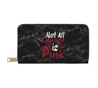 Portamonedas No Todos Los Cánceres Son De Color Rosa Cáncer Múltiple Monedero Muchas Ranuras para Tarjetas Billetera De Cuero con Cremallera Bolso Embrague para Adolescente, Hija, Niña