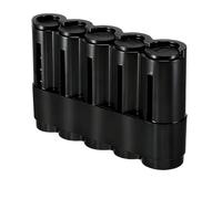 Portamonedas, Porta Monedas Euro 5 Compartimentos - Organizador Monedas de Plástico para 2€, 1€, 50c, 20c y 10c | Capacidad hasta 70 Monedas, Compacta y Ligera (13×8,3×3,4 cm, 105 g)