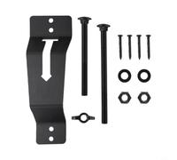Portaneumático Repuesto Remolque para soporte Fijo Pared Metal(Black) | para acero , montaje en pared, para remolques cerrados, instalación simple, color negro o plata