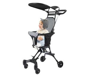 Portaniño con dosel - cochecito de pulgar ligero compacto, asiento de viaje para bebés | Roof desmontable con posición alargada bidireccional para viajes de caminata del parque