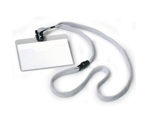 Portanombre con cinta textil DURABLE, con pinza, H x A 60 x 90 mm