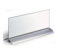 Portanombres de sobremesa acrílico con pie de aluminio DURABLE, H x A 105 x 297 mm