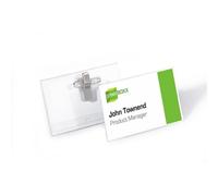 Portanombres Durable PVC con pinza combi 50 piezas 54x90 mm