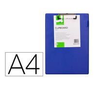 Portanotas q-connect miniclips pvc din a4 azul - KF01297