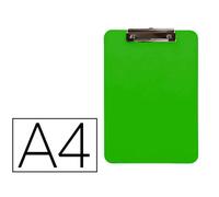 Portanotas q-connect plastico din a4 verde 2,5mm - KF11246