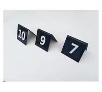 Portanúmeros de mesa, Números de mesa acrílicos estilo carpa, paquete 10, negros, 3,1 x, pulgadas, números del 21 al 100(31-40)