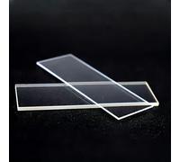 Portaobjetos de vidrio de cuarzo transparente de 5 piezas 75x25x1 mm - Alta transmisión U-V for aplicaciones ópticas y de laboratorio
