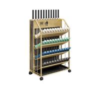 Portaombrelli Mobile, portaombrelli commerciale in Metallo di Grande capacità, ideale per l'ingresso, Come Elemento Decorativo e per riporre gli ombrelli (Oro, 48x32x85 cm)