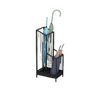 Portaombrelli, supporto per ombrelli da Interno con contenitore per bastoni da passeggio, Piccolo, Colore Nero, ideale per l'ingresso di casa.