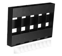 Portapajitas para mostrador | Almacenamiento 5 cajas para pajitas - Cesta reutilizable con 9 cintas adhesivas de doble cara para utensilios cepillo de varillas, cocina, lugar de trabajo, restaurante