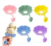 Portapaletas Infantil | 5 Piezas de Soporte en Silicona Reutilizable Antigoteo | Recogegotas para Paletas de Hielo | para Niños Hogar Exterior Viaje Playa Piscina Barbacoa Picnic Camping Verano Snack