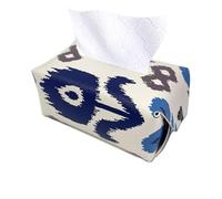 Portapañuelos rectangular, portapañuelos de coche Boho - Bolsa de pañuelos rectangular de piel sintética para coche bohemio, portapañuelos impermeable plegable para el lugar de trabajo en casa