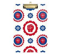 Portapapeles A4 rojo y azul del Día del Trabajo en estuche de portapapeles a granel, impermeable, para profesores de primer año, tamaño 9 x 12 pulgadas