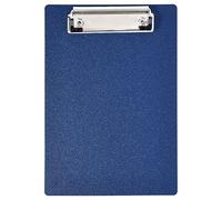Portapapeles A5 de plástico con abrazadera de metal de goma, tablero rígido azul profundo, portapapeles duradero, soporte de papel para escribir, notas, documentos, portapapeles pequeño, tamaño
