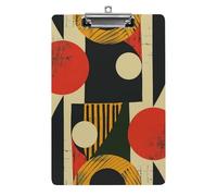 Portapapeles acrílico A4 con diseño rojo y amarillo para papeles, organizador de gran capacidad para montar en la pared