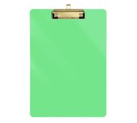Portapapeles acrílico muy ligero verde malaquita decorativo de cartón con diseño elegante para mujeres, hombres, profesores, enfermeras, tamaño carta A4, 12.5 x 9 pulgadas, clip dorado