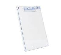 Portapapeles acrílico transparente con clip para bolígrafo y regla de medición, 12.8 x 9 pulgadas, tablero de escritura para conferencias, clip de metal