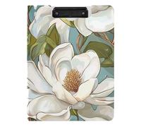 Portapapeles con carpeta Beauty Spring Flowers Mississippi Magnolia_53987_3 A4, portapapeles con doble clip, soporte para bolígrafos, tablero escolar con cubierta
