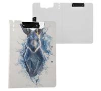 Portapapeles con carpeta ICY Wall 3D canguro A4, portapapeles con dos clips de metal, soporte para bolígrafos, tablero de clip de oficina con cubierta