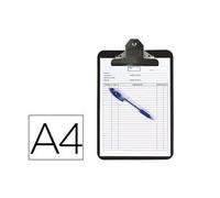 Portapapeles con pinza A4 de plástico - Negro