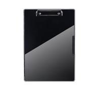 Portapapeles de alta resistencia Portapapeles de 9, 5 x 13, 3 pulgadas con caja de almacenamiento Escritura suave Panel superior transparente visible Tablero de clip de enfermera Apertura lateral para