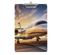 Portapapeles de avión privado para oficina, hogar, portapapeles acrílico A4 con agujeros para colgar de acero inoxidable, portapapeles duraderos para notas, exámenes, partituras de 12.5 x 8.5 pulgadas