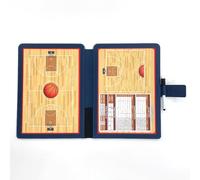 Portapapeles de Baloncesto Doble Cara, Portapapeles De Borrado En Seco Baloncesto for .es Marrón Y Azul con 2 Bolígrafos(Blue)