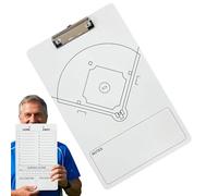 Portapapeles de béisbol para entrenadores, pizarra blanca de estrategia de sóftbol de doble cara de 14 x 9 pulgadas (13.7 x 8.66 pulgadas), organizador de planes de entrenamiento para tácticas de