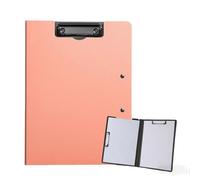 Portapapeles de borrado en seco, tablero duro de 9" x 12,5" (tamaño A4/carta), reutilizable con clip de perfil bajo para oficina, escuela, enfermera, hogar(Double clamp - pink)