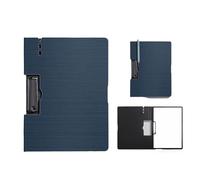 Portapapeles de borrado en seco, tablero duro de 9" x 12,5" (tamaño A4/carta), reutilizable con clip de perfil bajo para oficina, escuela, enfermera, hogar(A horizontal style - blue)