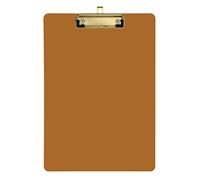 Portapapeles de bronce para escribir, cartón, diseño elegante, para aulas, restaurantes, escuela, clip dorado de perfil bajo, pestaña retráctil para colgar, 12.5 x 9 pulgadas