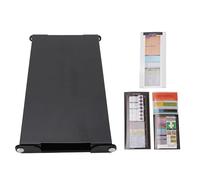 Portapapeles de enfermería de aleación de aluminio y PVC, portátil, tríptico, con clips y soporte para bolígrafo para estudiantes