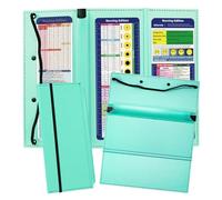 Portapapeles de enfermería, tableros plegables de 3 capas con soporte para bolígrafo y hojas de trucos de enfermería, tablero de escritura plegable portátil para estudiantes, enfermeras y médicos,