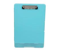 Portapapeles de gran capacidad con almacenamiento, portapapeles A4 con soporte para bolígrafos, caja de archivos de documentos, caja de almacenamiento de papel de prueba para oficina (verde)